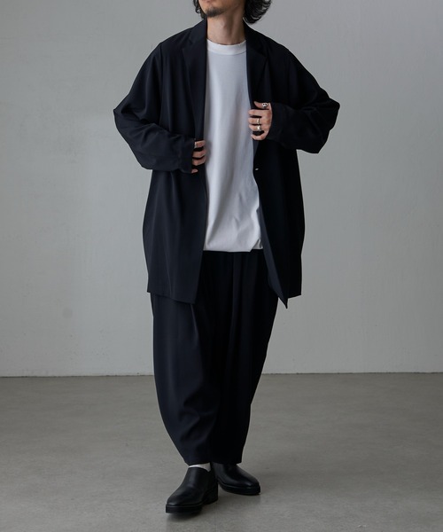 Lui's（ルイス）の「ウォッシャブルBIGジャケット（テーラードジャケット・メンズ・ブラック/ライトグレー・FREE）」の19枚目の写真