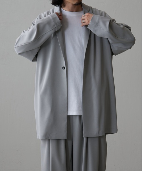 Lui's（ルイス）の「ウォッシャブルBIGジャケット（テーラードジャケット・メンズ・ブラック/ライトグレー・FREE）」の11枚目の写真