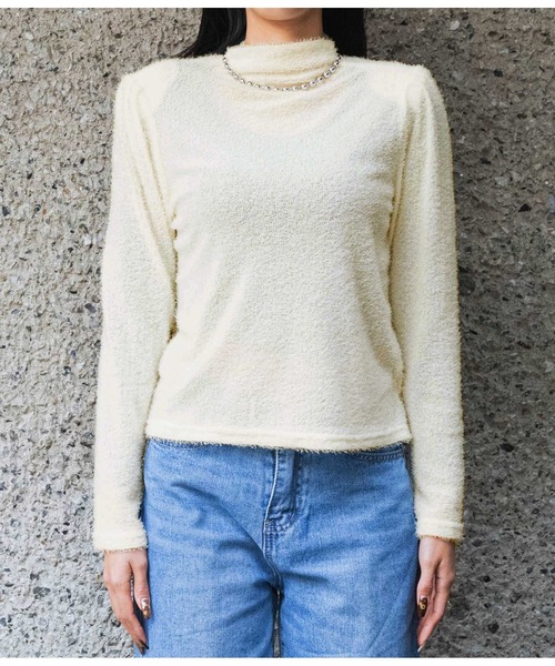 LATINA（ラティーナ）の「プードルタッチ ハイネック ニット セーター 長袖（ニット/セーター・レディース・ブラウン/ホワイト/ブラック・FREE）」の8枚目の写真