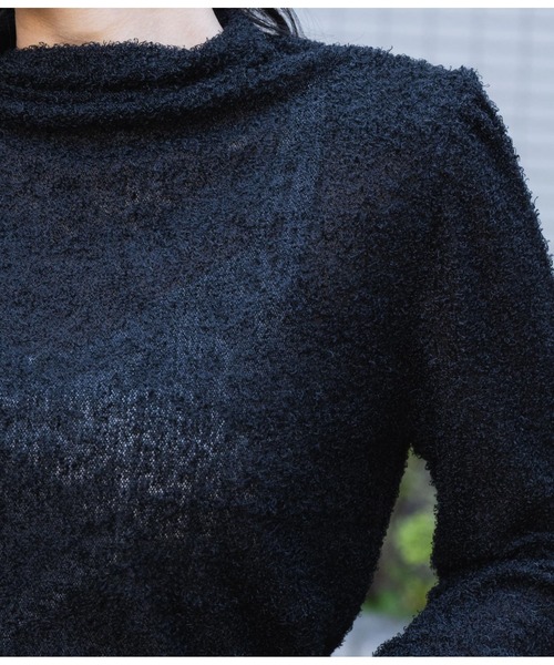 LATINA（ラティーナ）の「プードルタッチ ハイネック ニット セーター 長袖（ニット/セーター・レディース・ブラウン/ホワイト/ブラック・FREE）」の9枚目の写真