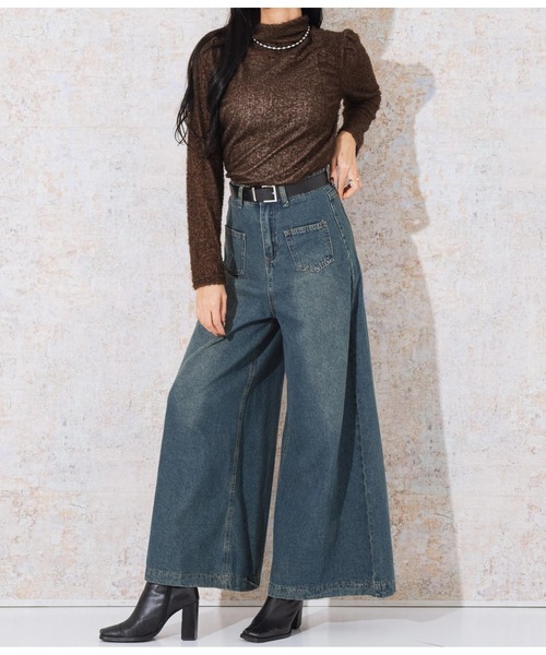 LATINA（ラティーナ）の「プードルタッチ ハイネック ニット セーター 長袖（ニット/セーター・レディース・ブラウン/ホワイト/ブラック・FREE）」の12枚目の写真