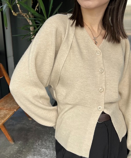 CAPRICIEUX LE'MAGE(カプリシューレマージュ)の「ボレロ風カーディガン(カーディガン/ボレロ・レディース・ブラック/ベージュ/オフホワイト・FREE)」の21枚目の写真