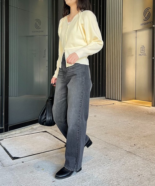 CAPRICIEUX LE'MAGE(カプリシューレマージュ)の「ボレロ風カーディガン(カーディガン/ボレロ・レディース・ブラック/ベージュ/オフホワイト・FREE)」の6枚目の写真