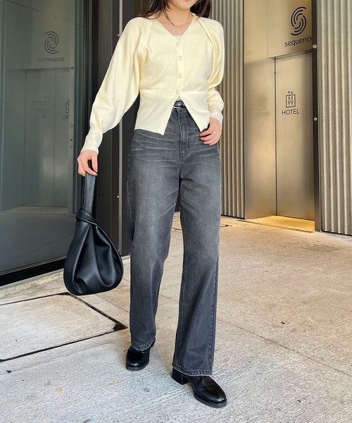 CAPRICIEUX LE'MAGE(カプリシューレマージュ)の「ボレロ風カーディガン(カーディガン/ボレロ・レディース・ブラック/ベージュ/オフホワイト・FREE)」の11枚目の写真