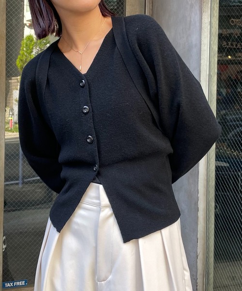 CAPRICIEUX LE'MAGE(カプリシューレマージュ)の「ボレロ風カーディガン(カーディガン/ボレロ・レディース・ブラック/ベージュ/オフホワイト・FREE)」の14枚目の写真