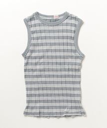 YOUNG & OLSEN/ヤングアンドオルセン BROAD RIB TANKTOP Border ボーダーリブタンクトップ