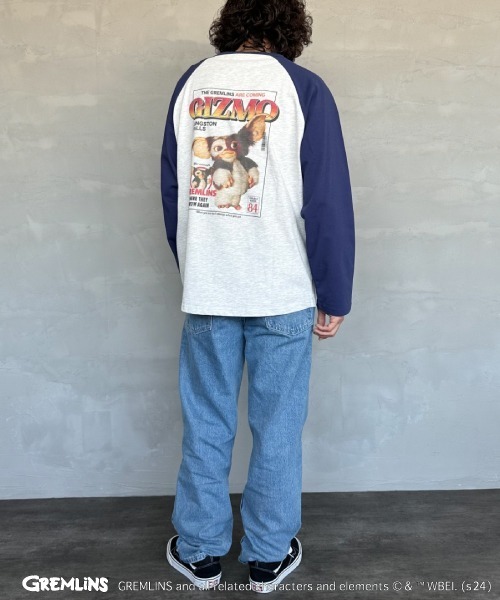 JEANS FACTORY （ジーンズファクトリー）の「【WEB限定】[GREMLINS/グレムリン] ラグランスリーブロンT（Tシャツ/カットソー・レディース・ライトグレー/ホワイト・L/M/XL）」の10枚目の写真