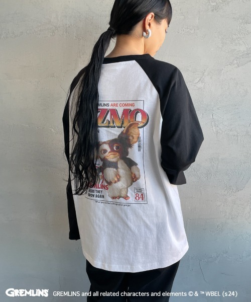 JEANS FACTORY （ジーンズファクトリー）の「【WEB限定】[GREMLINS/グレムリン] ラグランスリーブロンT（Tシャツ/カットソー・レディース・ライトグレー/ホワイト・L/M/XL）」の17枚目の写真