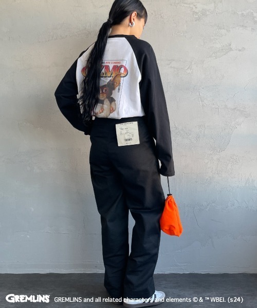 JEANS FACTORY （ジーンズファクトリー）の「【WEB限定】[GREMLINS/グレムリン] ラグランスリーブロンT（Tシャツ/カットソー・レディース・ライトグレー/ホワイト・L/M/XL）」の14枚目の写真