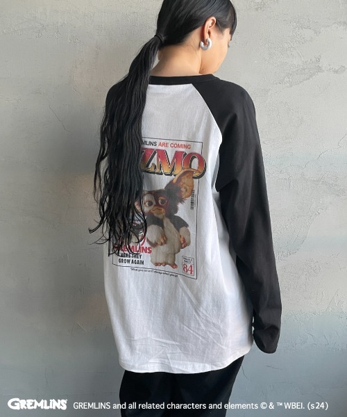 JEANS FACTORY （ジーンズファクトリー）の「【WEB限定】[GREMLINS/グレムリン] ラグランスリーブロンT（Tシャツ/カットソー・レディース・ライトグレー/ホワイト・L/M/XL）」の21枚目の写真
