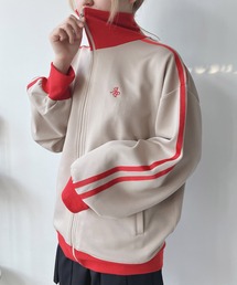 ◎ワンポイント刺繍ロゴ サイドライントラックジャケット【UNISEX ITEM】