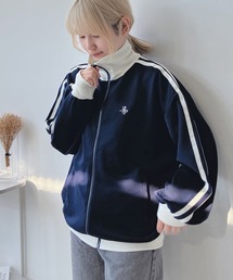 ◎ワンポイント刺繍ロゴ サイドライントラックジャケット【UNISEX ITEM】