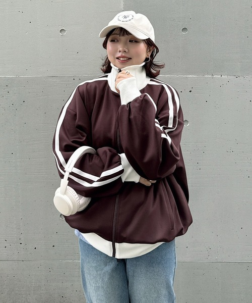 AS KNOW AS plus(アズノゥアズプラス)の「◎ワンポイント刺繍ロゴ サイドライントラックジャケット【UNISEX ITEM】(ジャージ・レディース・ネイビー系/ベージュ系/アイボリー系/ブラック系1/アイボリー系1/ネイビー系1/ワイン系1/グレー系2/ブラック系2/ネイビー系3/アイボリー系3/ダークブラウン系3/ブラック系3/ピンク系3・FREE)」の19枚目の写真