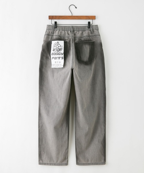 UNIIT（ユニット）の「スプレープリント　バギーデニムパンツ　オーバーサイズ　ビッグシルエット（デニムパンツ・メンズ・ダークグリーン/グレー/シルバー/ワイン・MEDIUM/LARGE）」の21枚目の写真