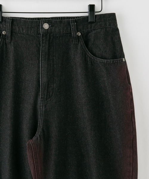 UNIIT（ユニット）の「スプレープリント　バギーデニムパンツ　オーバーサイズ　ビッグシルエット（デニムパンツ・メンズ・ダークグリーン/グレー/シルバー/ワイン・MEDIUM/LARGE）」の18枚目の写真