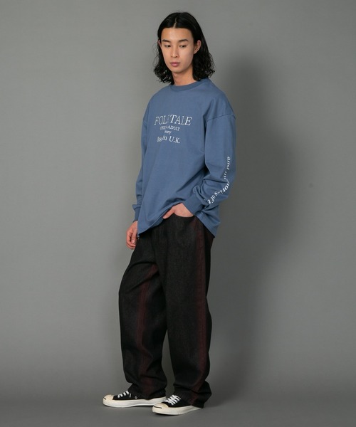 UNIIT（ユニット）の「スプレープリント　バギーデニムパンツ　オーバーサイズ　ビッグシルエット（デニムパンツ・メンズ・ダークグリーン/グレー/シルバー/ワイン・MEDIUM/LARGE）」の17枚目の写真