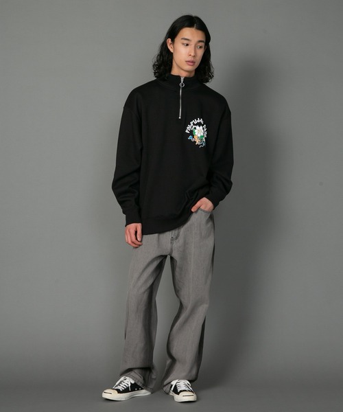 UNIIT（ユニット）の「スプレープリント　バギーデニムパンツ　オーバーサイズ　ビッグシルエット（デニムパンツ・メンズ・ダークグリーン/グレー/シルバー/ワイン・MEDIUM/LARGE）」の7枚目の写真