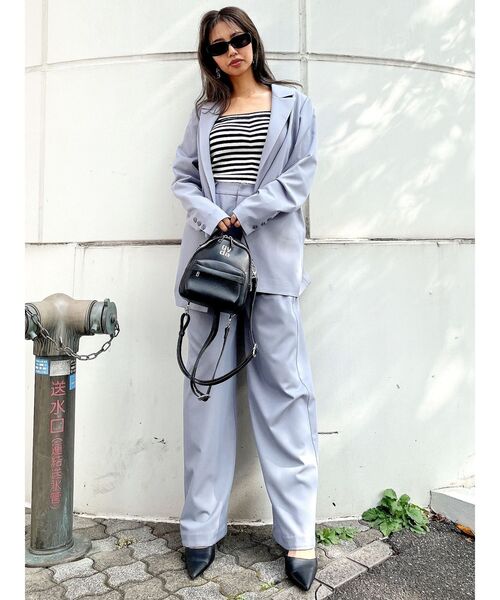 GYDA(ジェイダ)の「ハイウエストストレートパンツ(その他パンツ・レディース・ベージュ/ブラック/ライトブルー・FREE)」の6枚目の写真