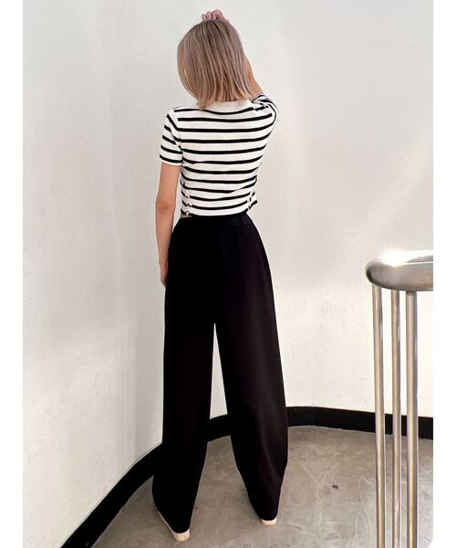 GYDA(ジェイダ)の「ハイウエストストレートパンツ(その他パンツ・レディース・ベージュ/ブラック/ライトブルー・FREE)」の14枚目の写真