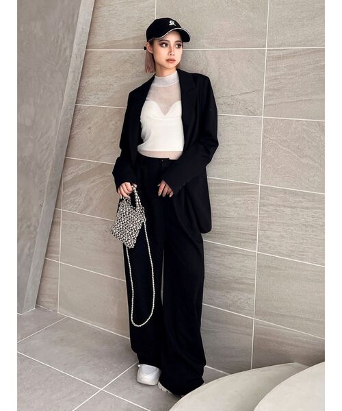 GYDA(ジェイダ)の「ハイウエストストレートパンツ(その他パンツ・レディース・ベージュ/ブラック/ライトブルー・FREE)」の17枚目の写真