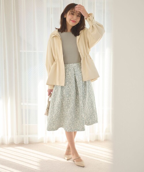 Feroux(フェルゥ)の「【セットアイテム】ニット×ジャガードスカート セット(セットアップ・レディース・ピンク系/ライトグリーン系・1/2)」の12枚目の写真