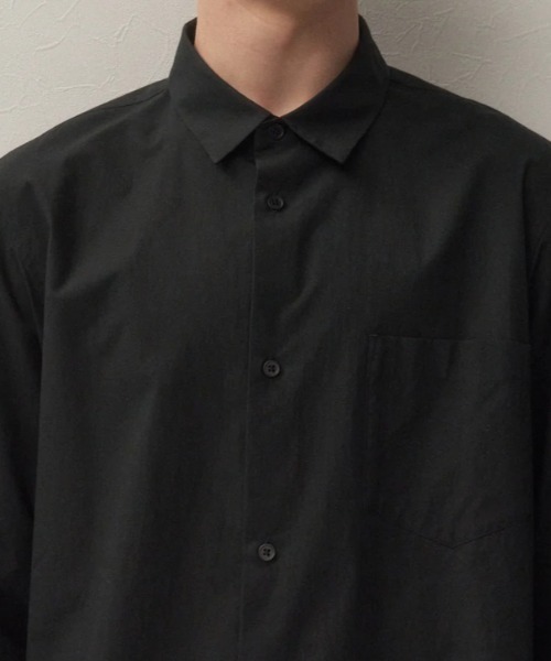 ATON(エイトン)の「ATON(エイトン)SUVIN BROAD | STANDARD SHIRT(シャツ/ブラウス・メンズ・ブルー/ホワイト/ネイビー/ブラック/グレー・4/6/2)」の16枚目の写真