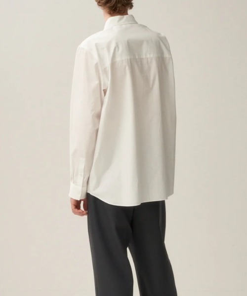 ATON(エイトン)の「ATON(エイトン)SUVIN BROAD | STANDARD SHIRT(シャツ/ブラウス・メンズ・ブルー/ホワイト/ネイビー/ブラック/グレー・4/6/2)」の17枚目の写真