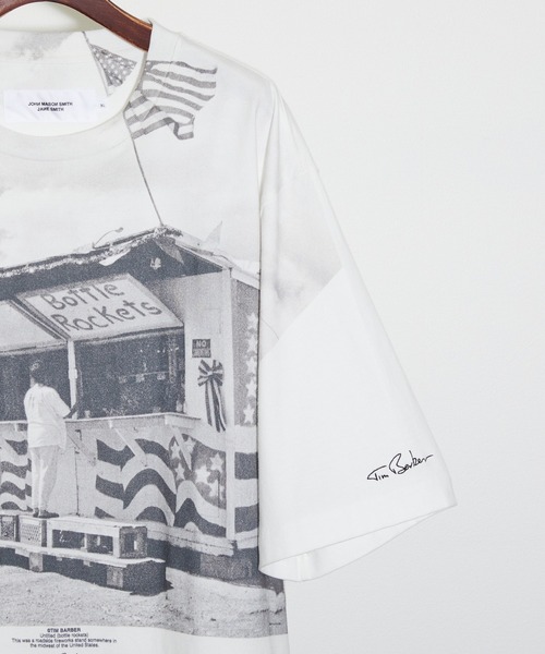 JANE SMITH ジェーンスミス 24SS TIM BARBER Untitled (Bottle rockets) S/S T-SHIRT グラフィックプリントビッグシルエットTシャツ 24SCT-#460S ホワイト XS JANESMITH（ジェーンスミス）の「JANESMITH ジェーンスミス