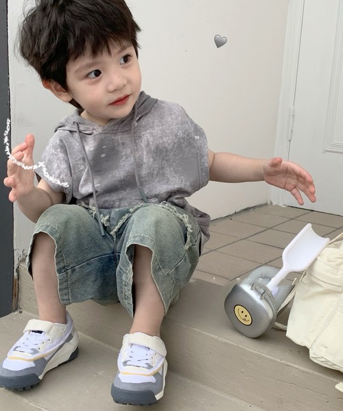 aimoha(アイモハ)の「【aimoha-KIDS-】子供服 ポケット付きパーカーベスト(パーカー・キッズ・グレー・90/100/110/120/130)」の4枚目の写真