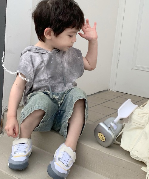 aimoha(アイモハ)の「【aimoha-KIDS-】子供服 ポケット付きパーカーベスト(パーカー・キッズ・グレー・90/100/110/120/130)」の7枚目の写真