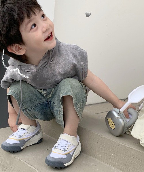 aimoha(アイモハ)の「【aimoha-KIDS-】子供服 ポケット付きパーカーベスト(パーカー・キッズ・グレー・90/100/110/120/130)」の9枚目の写真