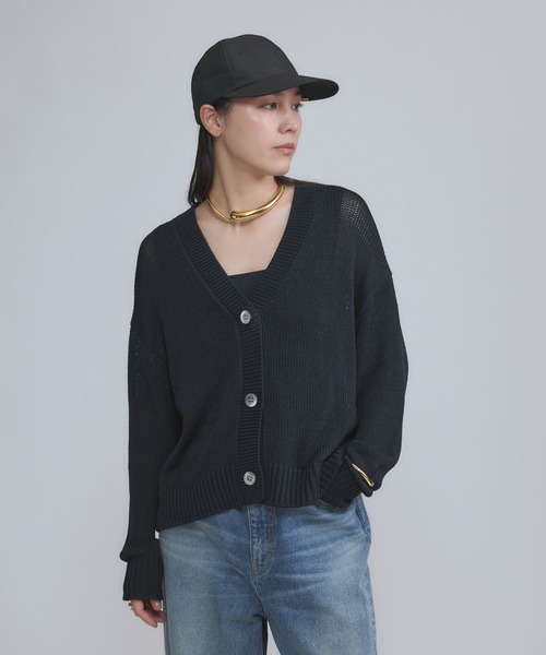 Chaos(カオス)/シルクコンリリーショートカーディガン 【セットアップ