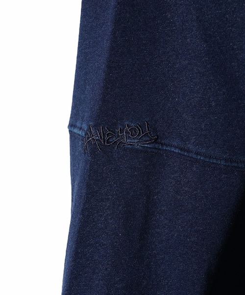 JOKER（ジョーカー）の「裏毛インディゴ染め刺繍ハーフZIPプルオーバートレーナー メンズ（スウェット・メンズ・ブラック/インディゴブルー・L/M）」の4枚目の写真