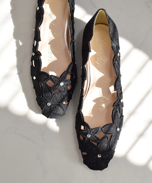 Bridget Birkin（ブリジットバーキン）の「【Bridget Birkin】フラワーカットワークラメパンプス(541033)（パンプス・レディース・ブラック/アイボリー/ブラウン・22.5/23/23.5/24/24.5）」の8枚目の写真