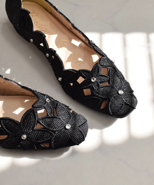 Bridget Birkin（ブリジットバーキン）の「【Bridget Birkin】フラワーカットワークラメパンプス(541033)（パンプス・レディース・ブラック/アイボリー/ブラウン・22.5/23/23.5/24/24.5）」の9枚目の写真