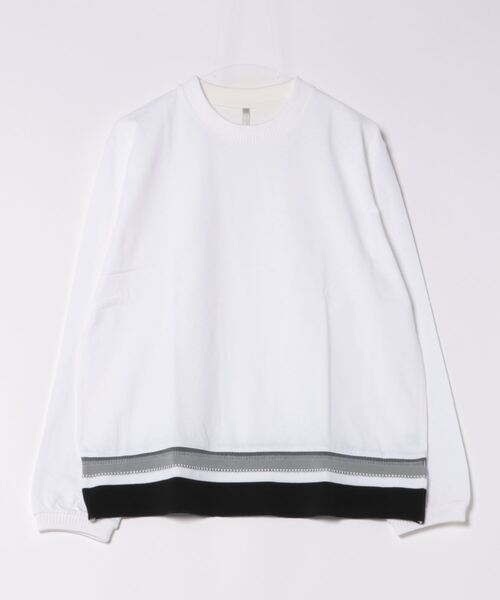 NO WAY（ノーウェイ）の「/ミドルウェイト 裾リブクルーネックロングスリーブカットソー（Tシャツ/カットソー・メンズ・ブラック/ホワイト系その他/ホワイト系その他2・MEDIUM/LARGE）」の8枚目の写真
