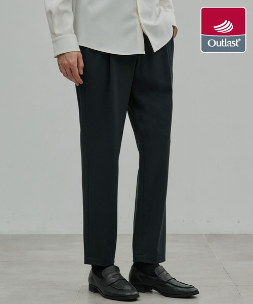 UNITED TOKYO（ユナイテッドトウキョウ）の「アウトラスト 2タックスラックス | セットアップ可｜体温調節機能（スラックス・メンズ・ブラック/グレイッシュベージュ/ダークグレー/ネイビー/ネイビー系1/チェック/ダークグリーン/ダークブラウン/その他2/グレー系その他/ライトブラウン/ホワイト/グリーン・1/3/2/4）」の9枚目の写真