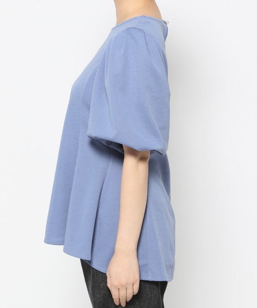 mysty woman(ミスティウーマン)の「ペプラムチュニックプルオーバー 113502(Tシャツ/カットソー・レディース・ブラック/ブルー/オフホワイト・FREE)」の10枚目の写真