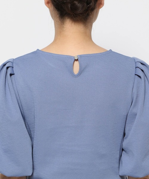 mysty woman(ミスティウーマン)の「ペプラムチュニックプルオーバー 113502(Tシャツ/カットソー・レディース・ブラック/ブルー/オフホワイト・FREE)」の12枚目の写真