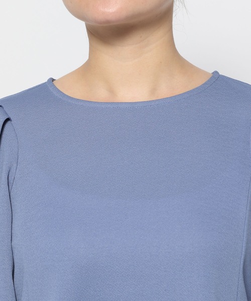 mysty woman(ミスティウーマン)の「ペプラムチュニックプルオーバー 113502(Tシャツ/カットソー・レディース・ブラック/ブルー/オフホワイト・FREE)」の13枚目の写真