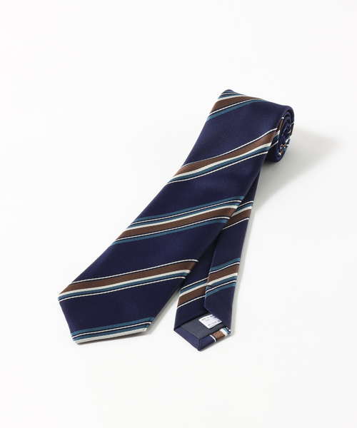 EDIFICE(エディフィス)の「AX マルチストライプタイ(ネクタイ・メンズ・ダークブルー/コバルトブルー/クリアブルー・FREE)」の4枚目の写真