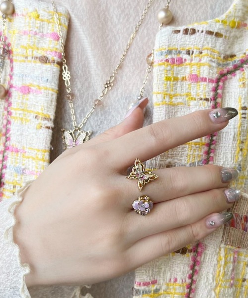 ANNA SUI(アナスイ)の「蝶・バラモチーフ リング(リング・レディース・ベージュ・M)」の6枚目の写真