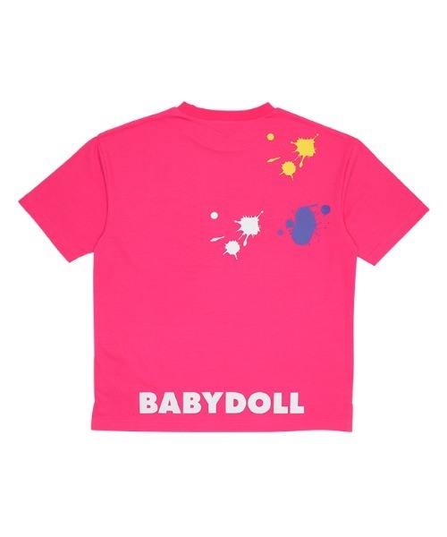 BABYDOLL(ベビードール)の「親子お揃い ヒョウ柄 ワッペン ペイント Tシャツ 9220A(Tシャツ/カットソー・レディース・ブラック/ホワイト/ピンク系その他7・S/M/L/XL)」の12枚目の写真