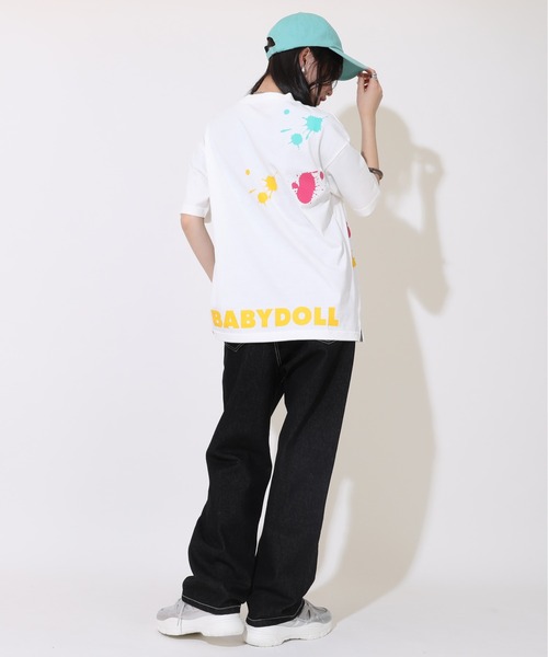 BABYDOLL(ベビードール)の「親子お揃い ヒョウ柄 ワッペン ペイント Tシャツ 9220A(Tシャツ/カットソー・レディース・ブラック/ホワイト/ピンク系その他7・S/M/L/XL)」の8枚目の写真