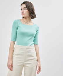 ROPE' | シルクプロテイン5分袖ニット【WEB掲載】(Tシャツ/カットソー)