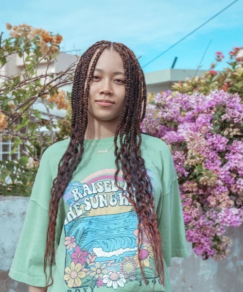 ROXY（ロキシー）の「DRINK THE WAVE TEE/ロキシーヴィンテージライク半袖Tシャツ（Tシャツ/カットソー・レディース・ホワイト/ブラック/グリーン・SMALL/MEDIUM/LARGE）」の14枚目の写真