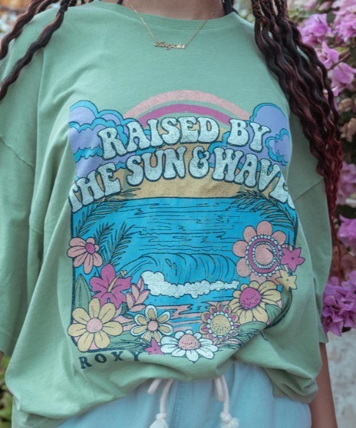 ROXY（ロキシー）の「DRINK THE WAVE TEE/ロキシーヴィンテージライク半袖Tシャツ（Tシャツ/カットソー・レディース・ホワイト/ブラック/グリーン・SMALL/MEDIUM/LARGE）」の15枚目の写真