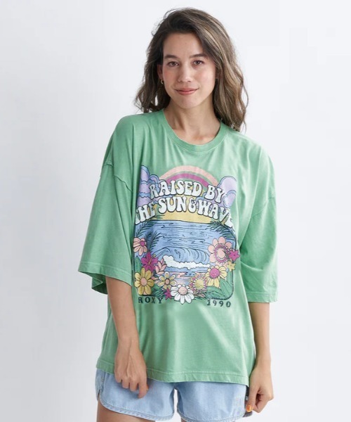 ROXY（ロキシー）の「DRINK THE WAVE TEE/ロキシーヴィンテージライク半袖Tシャツ（Tシャツ/カットソー・レディース・ホワイト/ブラック/グリーン・SMALL/MEDIUM/LARGE）」の17枚目の写真
