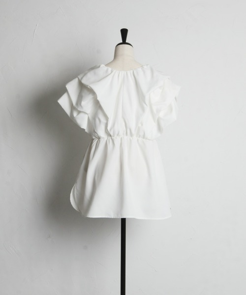 &. NOSTALGIA(アンドドットノスタルジア)の「前後2wayボリュームタックブラウス(シャツ/ブラウス・レディース・ブラック/ホワイト/カーキ/ブラウン系その他/サックスブルー/ブラウン・M)」の22枚目の写真