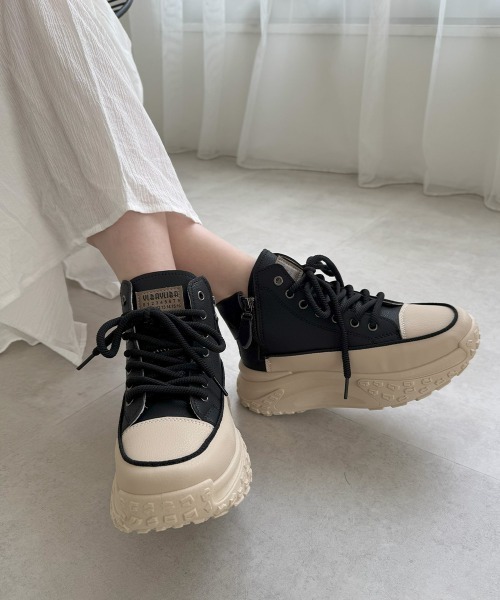 値下げ済み 美品 ハイカットスニーカー スニーカー ハイカットスニーカー 厚底スニーカー : まるっと